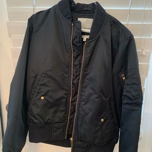 Aritzia Black Wilfred Free bomber jacket